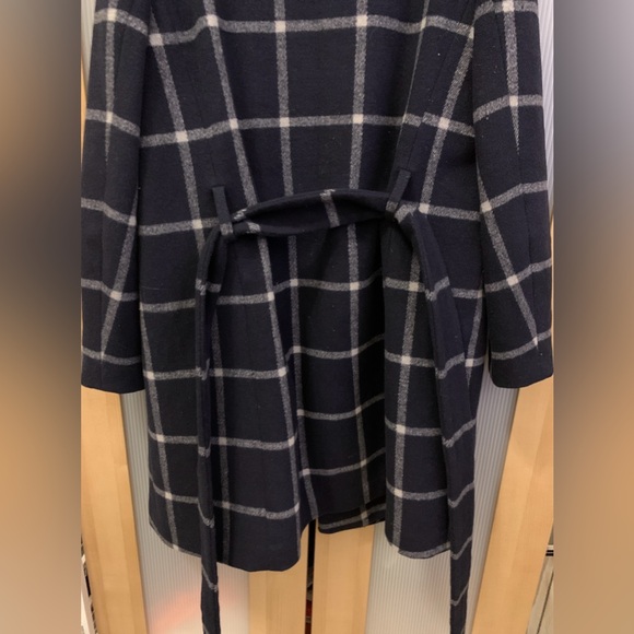 Ann Taylor wool blend windowpane coat Size MP - Picture 8 of 16